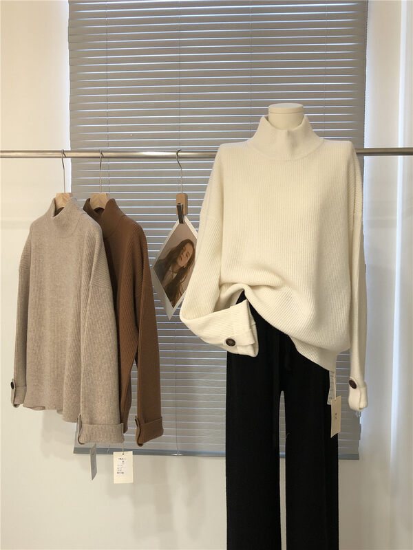 [Concept Store-Reverse] Korean Simple and Versatile Half Turtleneck Warm Sweater (including 100% wool) YF-2-4322# MX
