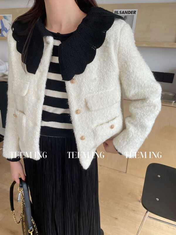 【TEEM ING】Korean style long-sleeved button-down jacket 22T665# HJY