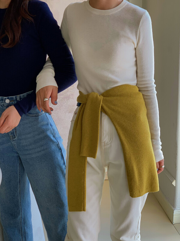 【EVER TRUE】Solid Color Slim Fit Crew Neck Sweater (50% Wool) 65006# CLS