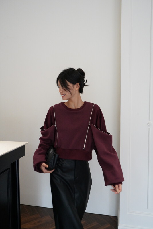 【NEIHE】Korean style casual two-wear design niche sweater sweater 6189# JHY