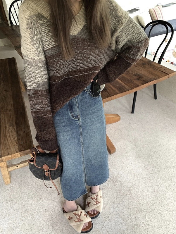 New for winter!  【SAVAGE】High-waisted slit skirt S1122# WPL