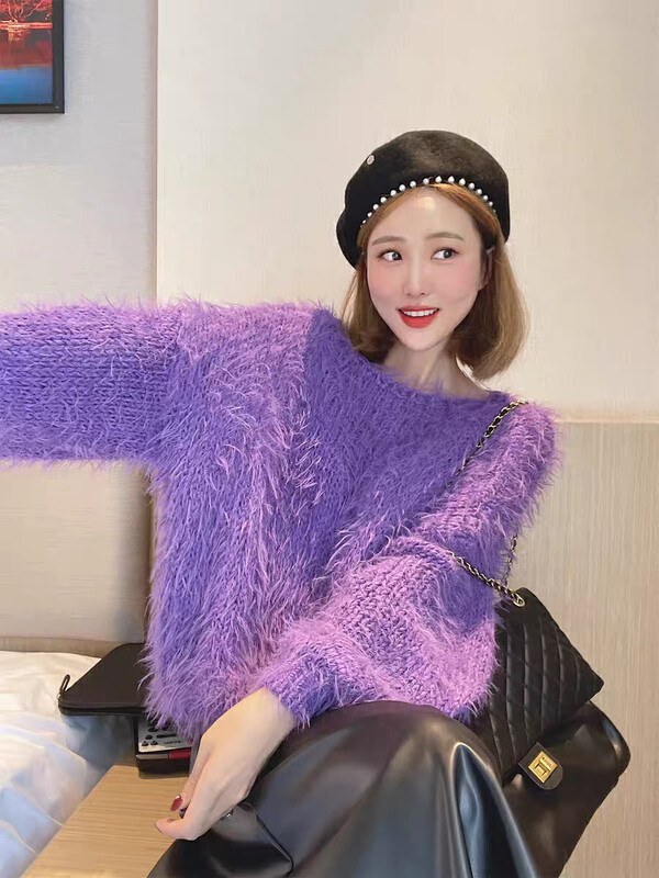 【SAVAGE】All-match Western-style Lazy Wind Plush Warm Sweater S1186# WPL
