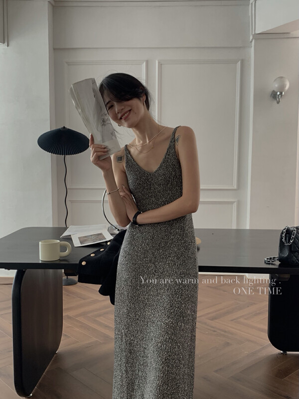 Original price 98.99! New in autumn! [ONE TIME] Slender dress with miscellaneous suspenders and temperament OT7187# JHY
