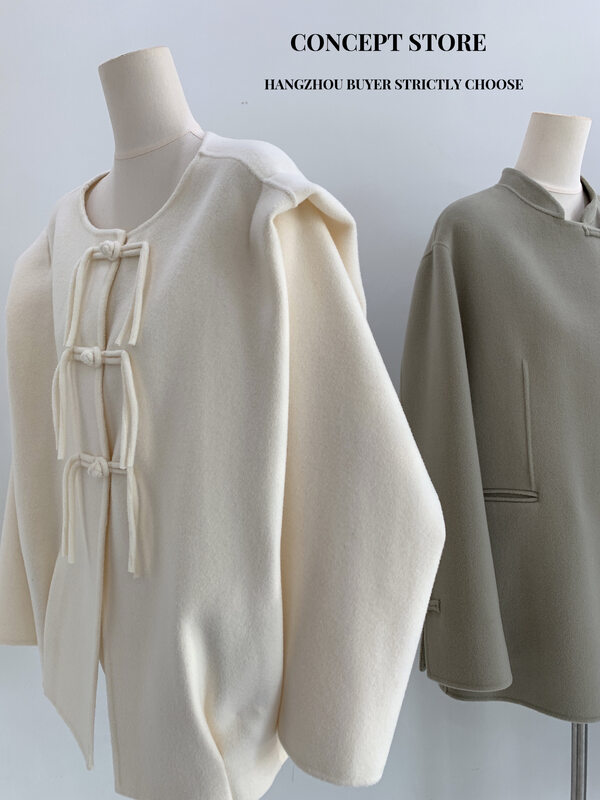 Autumn is new! [Concept Store - Object Reverse] Big Brand Minimalist Loose Solid Color Wool Jacket DMHS-9928# CHO