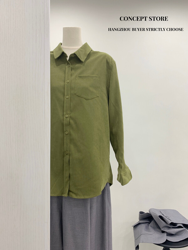 秋款上新!【概念店-物反】韓版休閒寬鬆單口袋襯衫  AKI-J438#  CHO