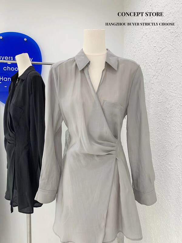 Autumn is new! [Concept Store - Object Reverse] Design sense of retro fashion slim dress AEJ-8236# CHO
