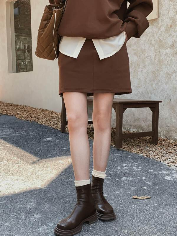 【NEIHE】High Waist Pack Hip Skirt Skirt A-line Short Skirt Skirt 88116# JHY