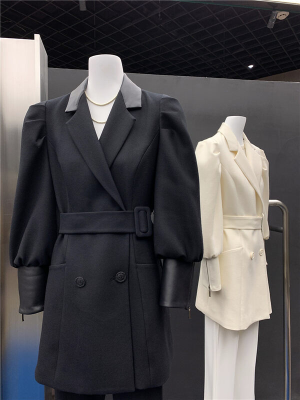 100% Worsted Full Wool [Concept Store-Reverse] Korean Fashion Double Breasted Wool Jacket FWQ-C404# CHO