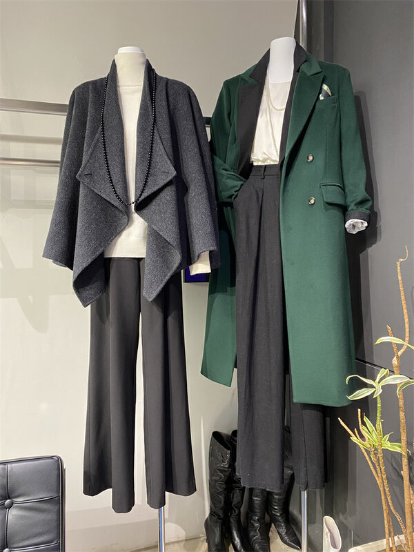 [Concept Store-Reverse] Loose Simple Solid Color Wool Jacket (Containing 80% Wool, Containing 20% ​​Cashmere) FWQ-SL068-1# MX