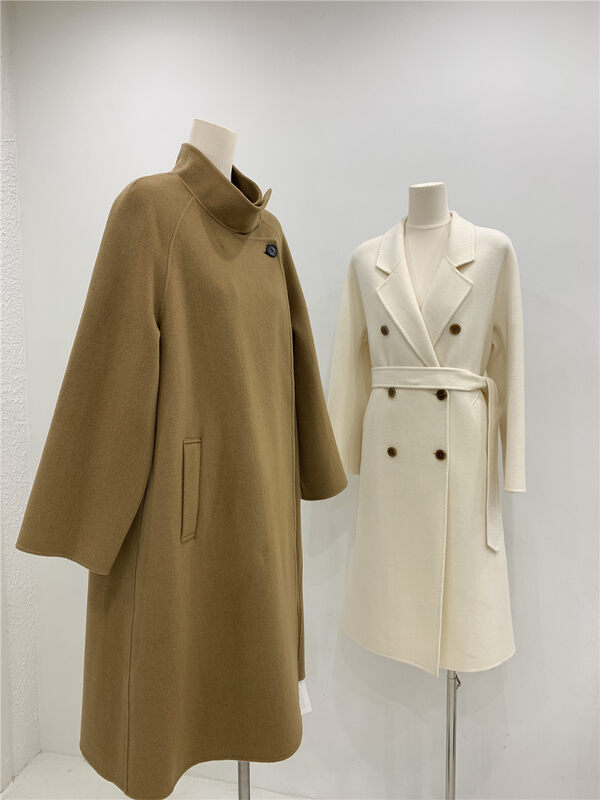Autumn is new! [Concept Store - Object Reverse] Standing Collar Single Button Long Coat Wool Jacket (100% Wool Content) DMHS-98182# CHO