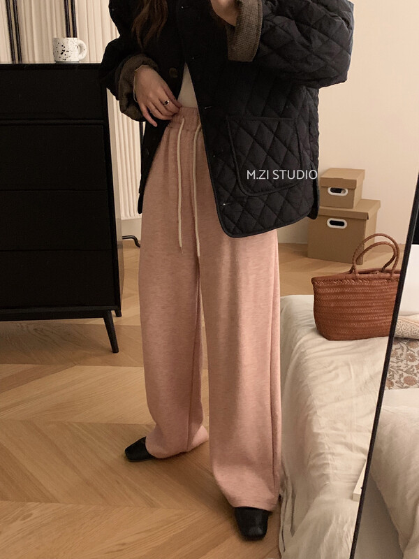 New in winter!【M.ZI STUDIO】Korean loose wide-leg classic casual pants 956# HBX