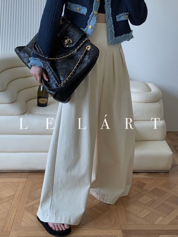 Original price 135.23! 【LE LART】French design high waist mopping trousers casual pants LL5678# JHY