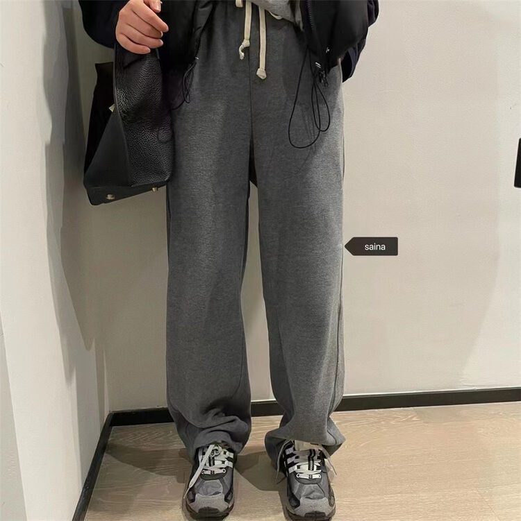 【SAINA FASHION】Elastic waist sports all-match wide-leg casual pants C1216# CLS