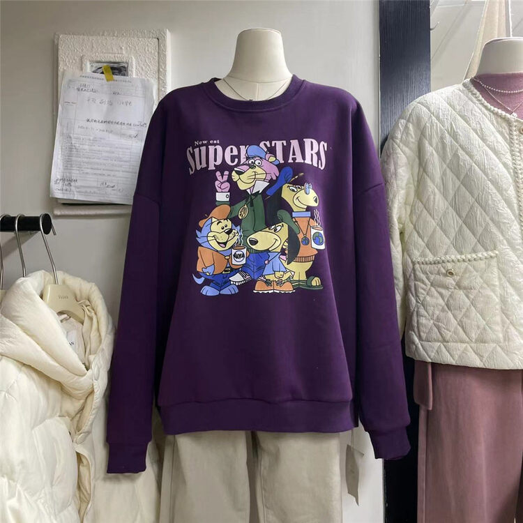 【SUSAN】Korean version of letter velvet all-match baby velvet sweater Q1726# LSW