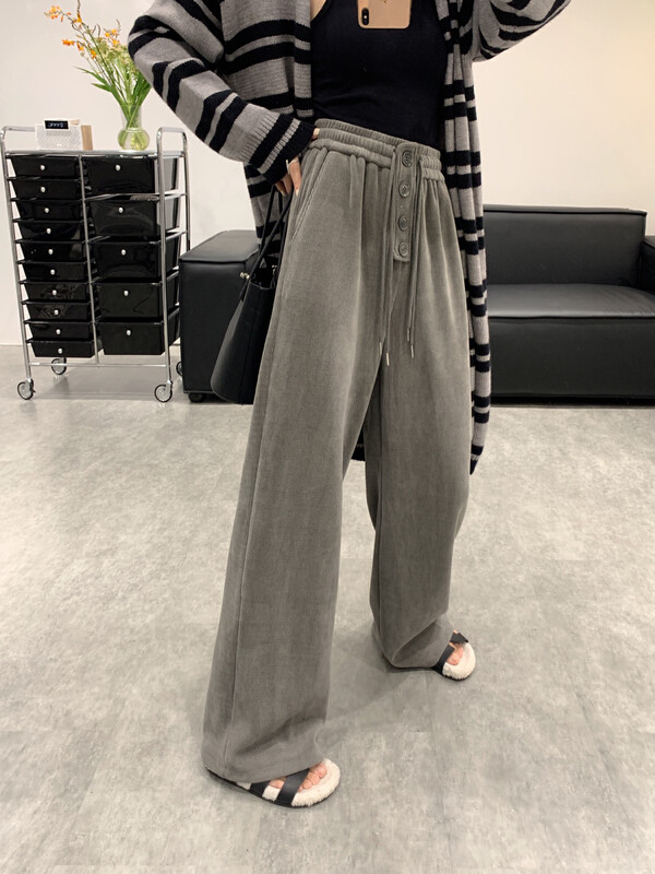 【VANESSA】Solid Color Versatile Korean Casual Pants 8059# OZQ