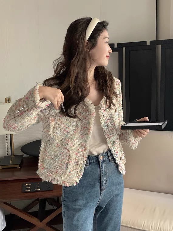 【SUSAN】Retro Small Fragrance Tassel Short Jacket 82023# LSW