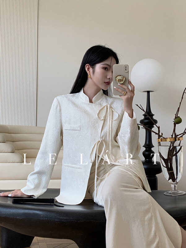 【LE LART】New Chinese style Chinese style strappy short suit jacket YS1-LL5571