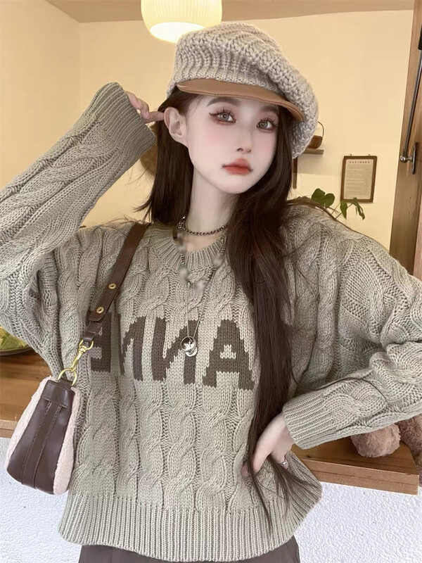 【F·P】Retro Twist Casual Warm Sweater 3H18FP# HBX