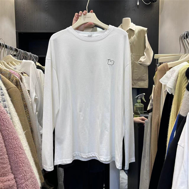 【SUSAN】Korean Style Pullover Embroidered Long Sleeve T-Shirt 82091# LSW