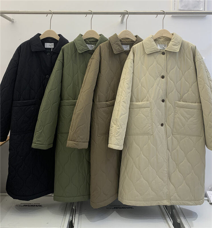 【SANBARA】Simple Atmosphere Versatile Long Warm Cotton Jacket 9818# LSW