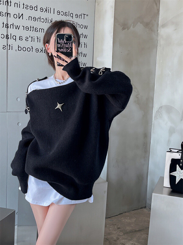 【YT】Solid color Korean style hollow warm sweater Z60264# PCZ
