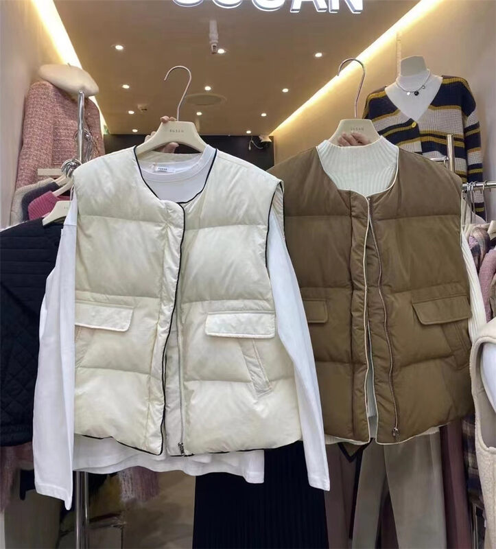 【SUSAN】Sleeveless Solid Color Versatile Zipper Vest H1261# LSW