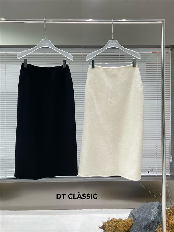 New in autumn!【DT CLASSIC】Versatile double-sided woolen mid-length skirt S5182-A1# JHY