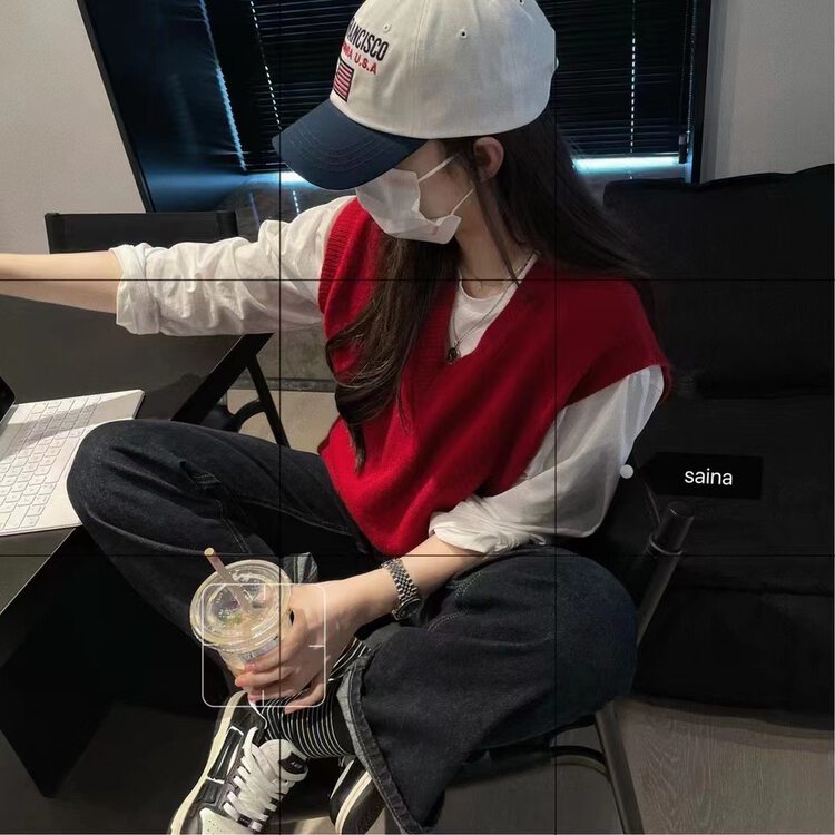 New in autumn! [SAINA FASHION] Simple white T all-match solid color casual long-sleeved T-shirt T956# CLS