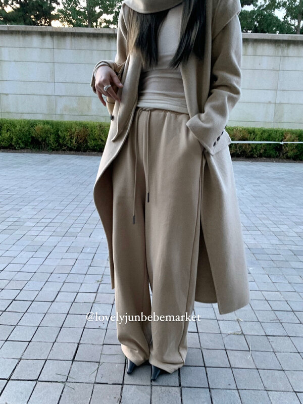 New in Autumn!【DT CLASSIC】Elastic Waist Wide Leg Neat Casual Pants D5211-C1# JHY