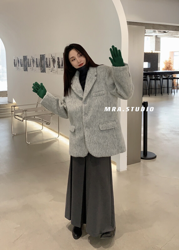 [MRA] High-quality Korean loose wool coat (including 40 wool) T5110