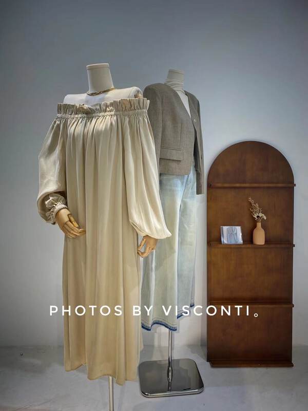 New in early autumn! [C Ouni] One-shoulder loose all-match dress C500-6019-1# GYJ