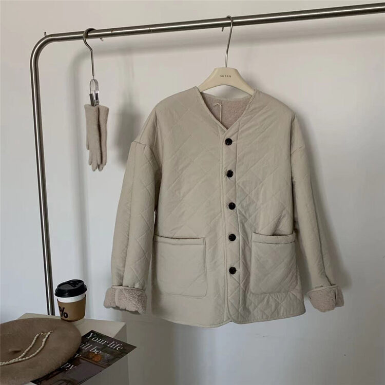 【SUSAN】Reversible Plush Breasted Short Jacket 83195# LSW