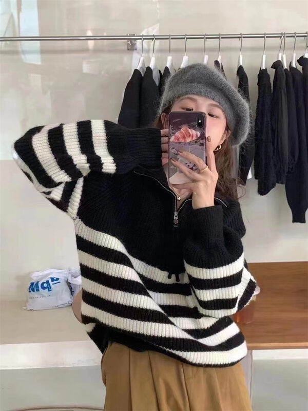 New in autumn! [SUSAN] Korean half zipper pullover warm sweater 81699# LSW