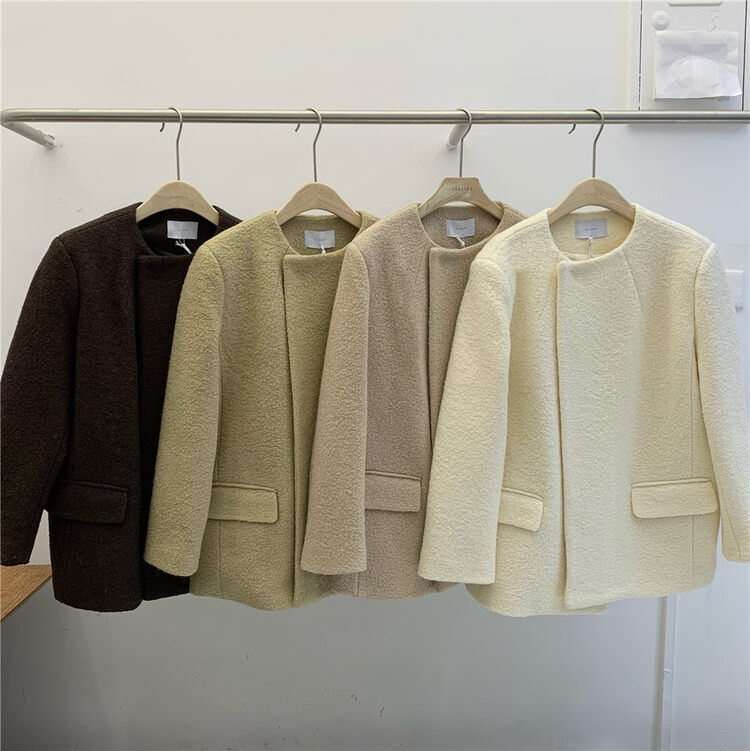 【SANBARA】Korean Long Sleeve Simple Short Jacket 9862# LSW