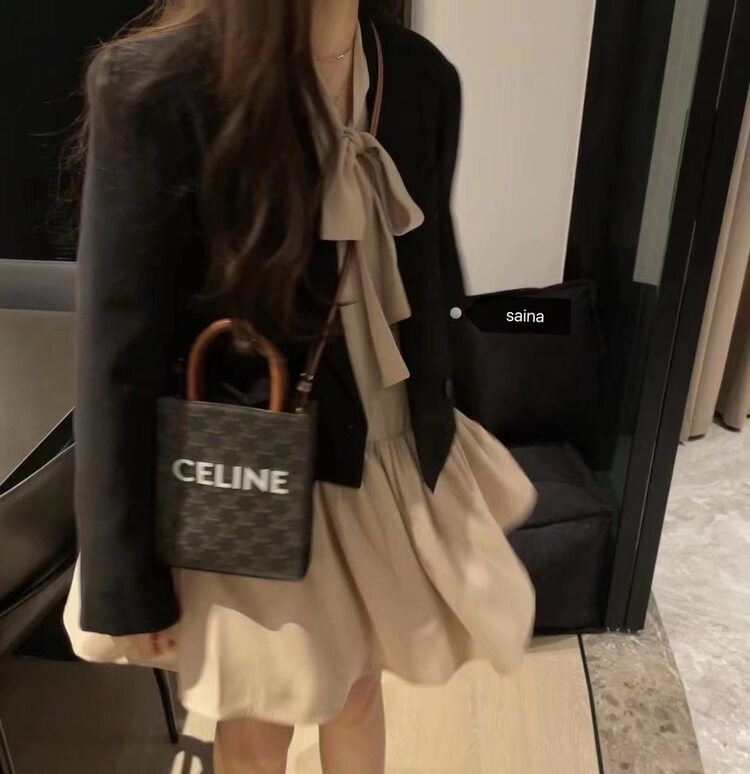 【SAINA FASHION】Korean simple tie all-match temperament dress Q1197# CLS