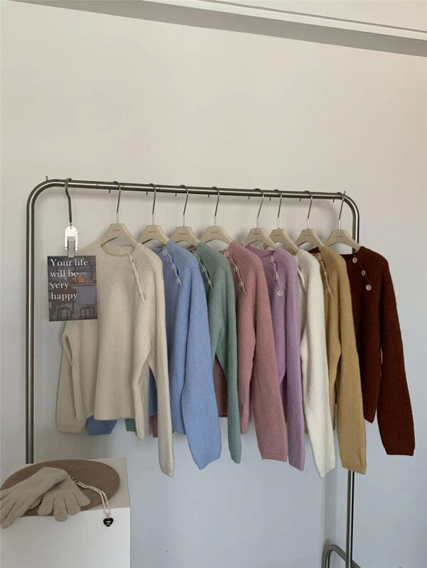 【SUSAN】Korean three-button bottoming warm sweater 83196# LSW