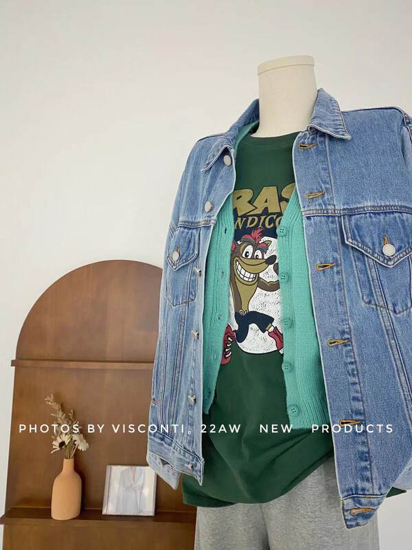 New in autumn! [C Ouni] round neck letter printed short-sleeved T-shirt C899-40162# GYJ