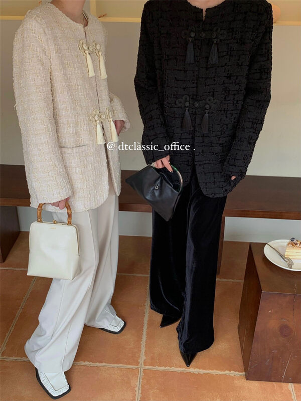 【DT CLASSIC】Comfortable Elastic Waist Wide Leg Velvet Casual Pants D4990-L1# JHY