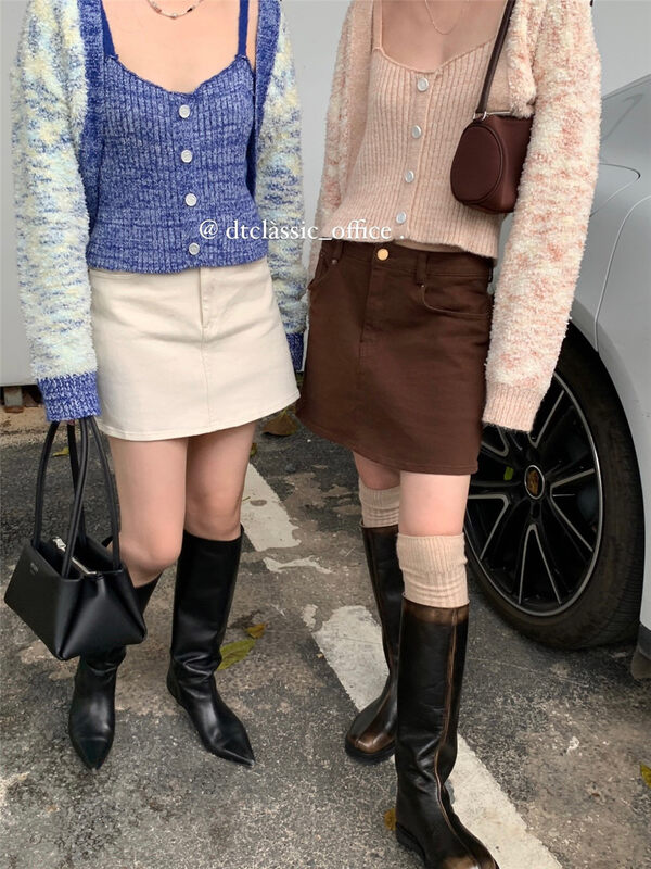 【DT CLASSIC】Fashionable all-match color-block knitted cardigan (without vest) M4928-FW# JHY