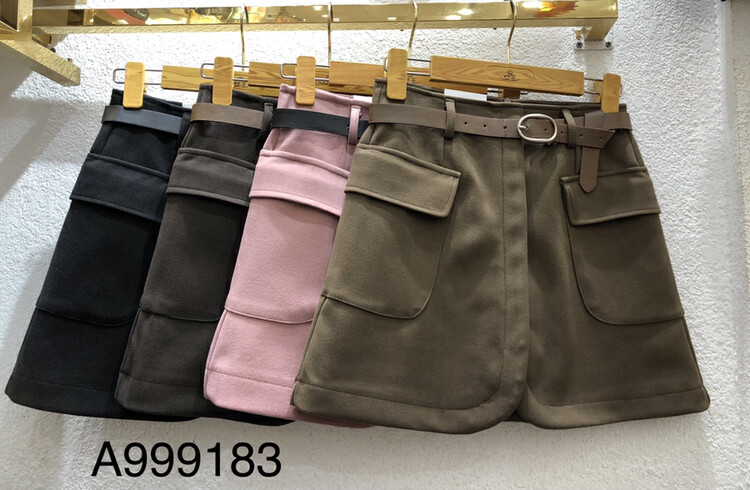 【QUEEN QUEEN】New slim all-match skirt (with belt) A999183# CL