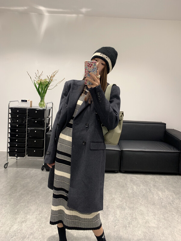 New in winter!【VANESSA】Korean straight loose coat 119# OZQ