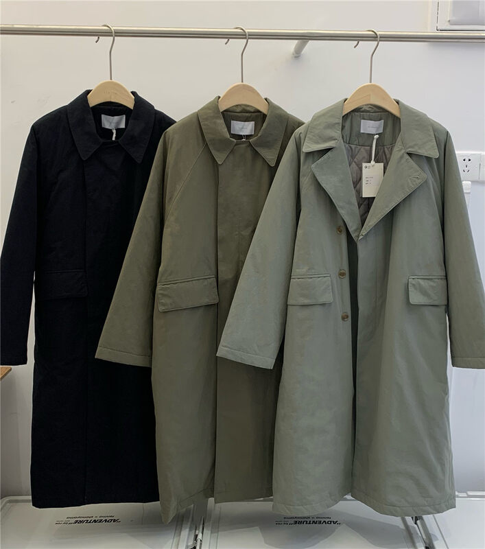 【SANBARA】Simple mid-length lapel warm padded jacket 9730# LSW