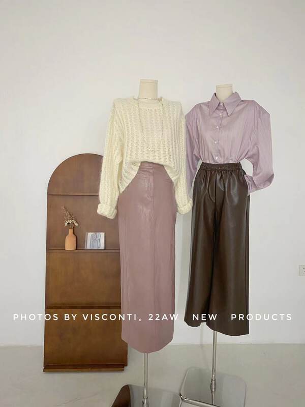 New in autumn! [C Ouni] High waist loose wide leg casual pants C899-40198# GYJ