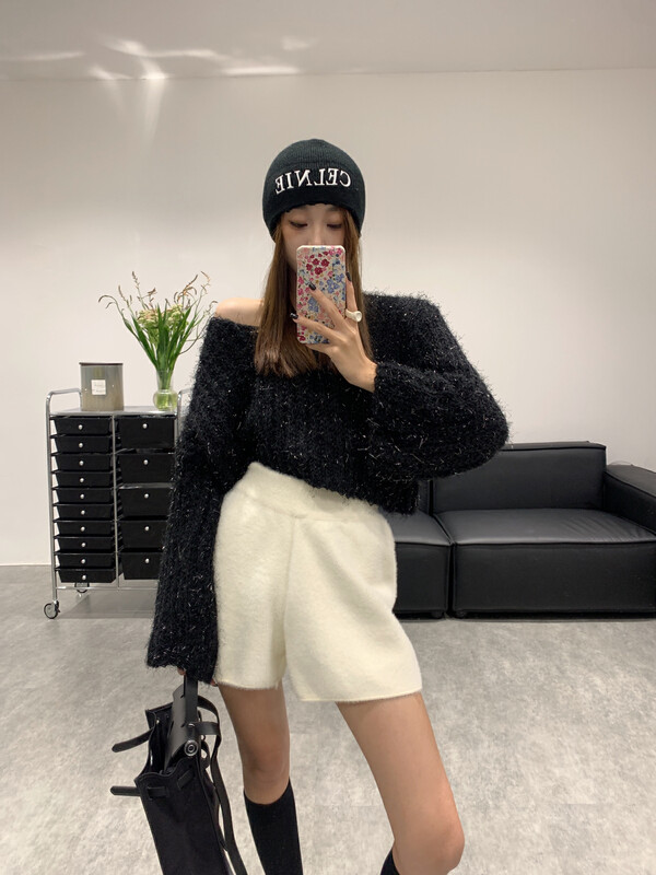 【VANESSA】Pure Color Pullover Long Sleeve Warm Sweater 8008# OZQ