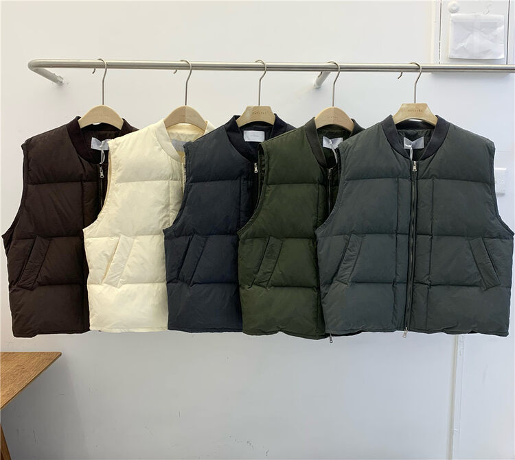 【EN SEASON】Threaded zipper padded vest 9796# LSW