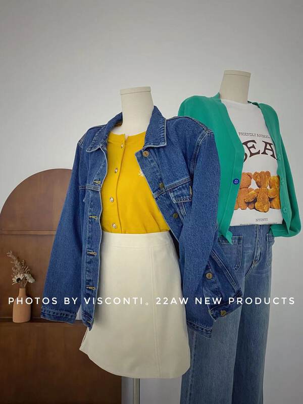 New in autumn! [C Ouni] Retro fashion denim jacket C220-7510# GYJ