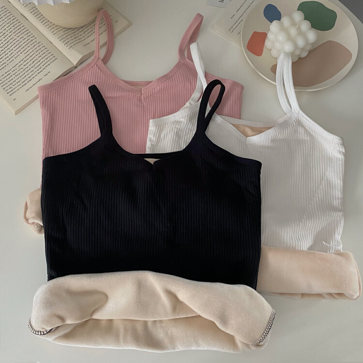 [Blue Show] Versatile Simple Velvet Vest/Sling 7853# LSW