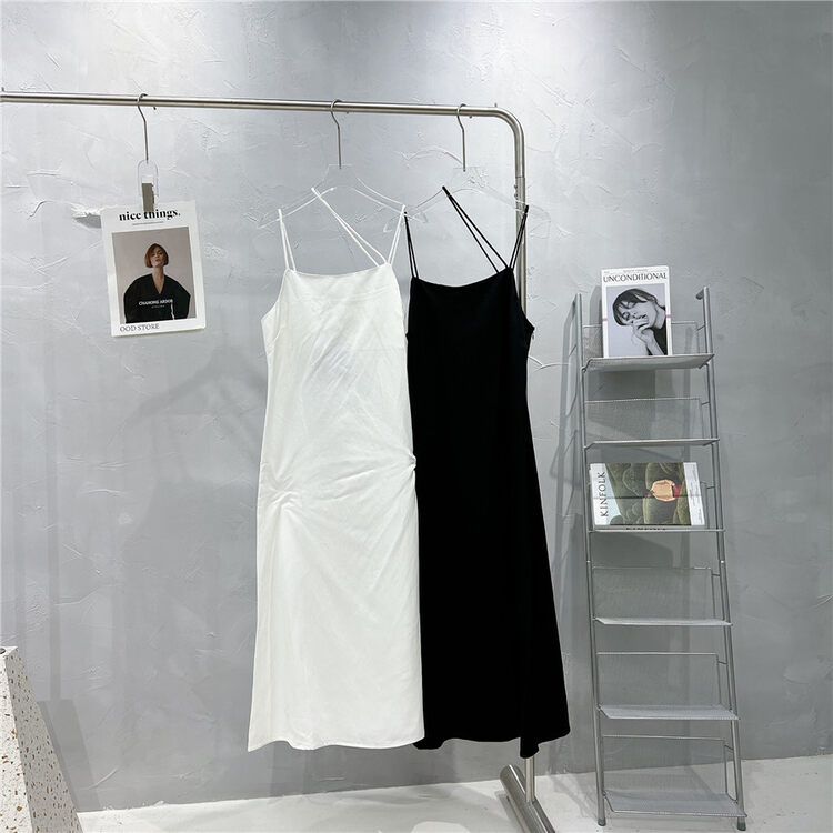 New in early autumn!【WHITE】Sling little women's fashion dress YS1-10382# GYJ