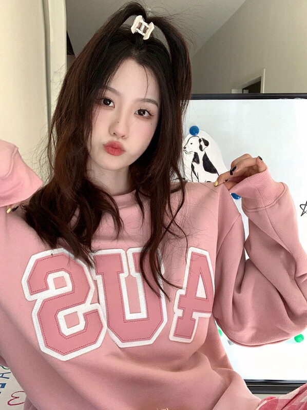 【YT】Round Neck Loose Velvet Embroidered Sweater WY58231-1# PCZ