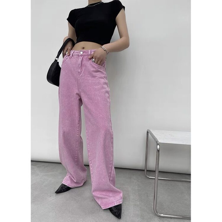 New for winter!  【SUSAN】High Waist Straight Wide Leg Jeans 8170-1# LSW